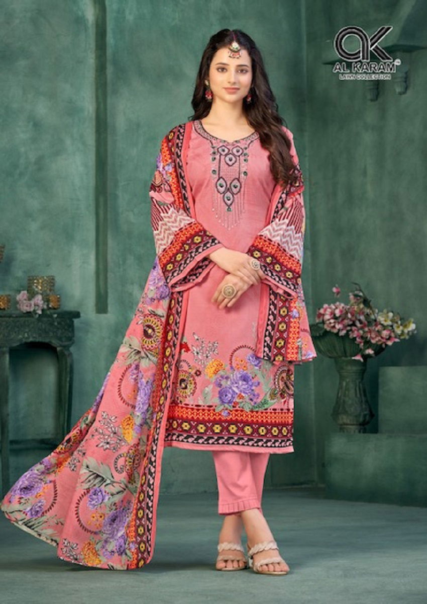 Al Karam Gulfam Vol 3 Printed Cotton Dress Material Catalog
